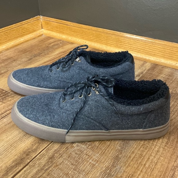 Sperry dark gray wool Top-Sider Striper Storm Cvo Seacycled sneakers size 12 - Picture 1 of 12